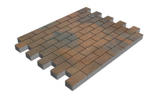  Тротуарная плитка Steinrus Прямоугольник Лайн 200х100х60 мм Штайнрус Бассировка: внешний вид