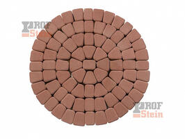  Тротуарная плитка 342 механический завод Классика круговая 60мм Красный яркий: внешний вид